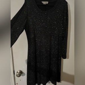 Vintage Ronni Nicole by Ouida Sparkly Black dress size 16 nye party dress